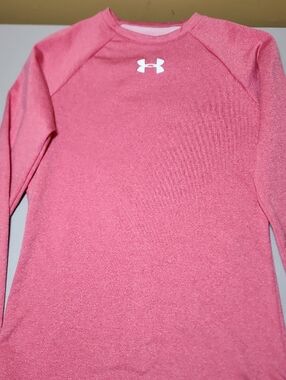 Under Armour Pink Heathered Long Sleeve Crew
